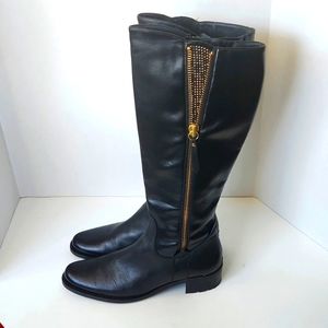 Paul Green Affina Tall Black Leather Boots Size 7.5